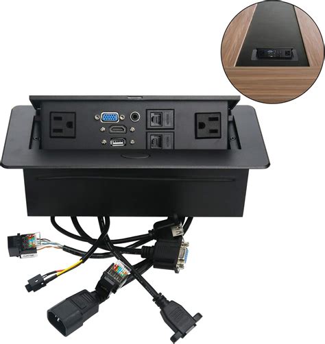 electrical box for conference table|table top pop up box.